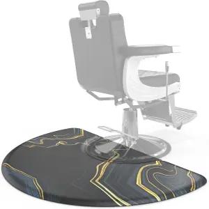 오마이살론 3피트 x 5피트 미용실 헤어 스타일리스트용 피로 방지 매트 스타일링 의자 아래 원형 컷아웃이