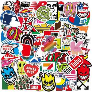 쿨 브랜드 스티커, 청소년용 101팩 노트북 컴퓨터 스케이트보드 물병 노트북, 스케이트보드, 수하물용 방수 비닐 스티커