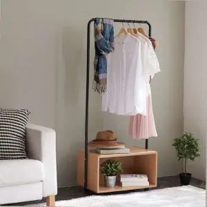 미니 옷장 행거 옷걸이 우드박스 수납 선반 간이행거