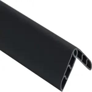 트루후이 컬러풀 고무벽 모서리 보호대 충돌 방지 스트립 자체 접착식 벽 안전 및 길이 3.28피트 검은색