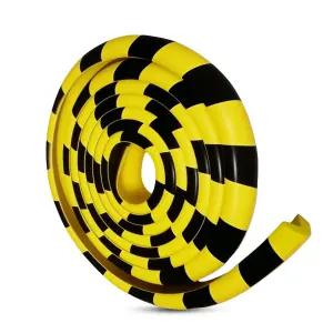 벽 모서리 보호대 196.9인치(5m) 헤비 듀티 옐로우 블랙 NBR 고무 창고 선반 차고 및 장비 보호용 셀프