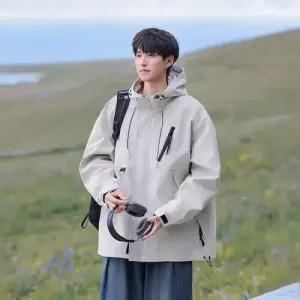 봄 가을 남자야상사파리 바람막이 점퍼 아웃도어 삼방 등산복 트렌치코트 ible3
