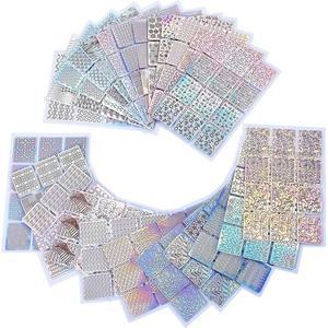 eboot 288피스 96디자인 네일 비닐 스텐실 스티커 시트 세트, 24장