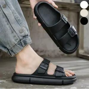여름 EVA 남녀 실내화 뮬 슬리퍼 가벼운 스트랩 버클