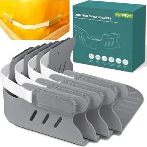 모서리용 침대 시트 홀더 잠금 패스너 스트랩 및 미끄럼 방지 패드가 있는 튼튼한 시트를 단단하고 단단히