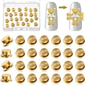릴로스 30피스 회전 네일 참 아트 베어링 도구 링 주얼리 3D 여성용 액세서리 제작