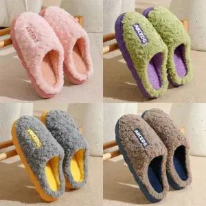 거실 실내 실내화 겨울 사무실 양털 뽀글이 층간소음 실내화 슬리퍼