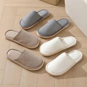 패브릭 겨울용 사무실 소프트 1P 남녀 거실화 실내화 포근한