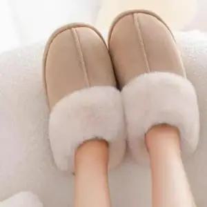 실내화 거실 블로퍼 퍼안감 슬리퍼 여성실내화 겨울 사무실 방한