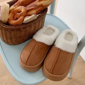 통굽 레인메이트 실내화 방한 털 겨울 슬리퍼