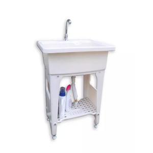 플라스틱 싱크대 캠핑장 세면대 탕비실 수도꼭지x 씽크대 51x40x73cm 사무실