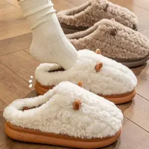 털슬리퍼 실내 쿠션 실내 거실 퍼슬리퍼 화 사무실 홈슬리퍼 털슬리퍼 겨울 겨울 사무