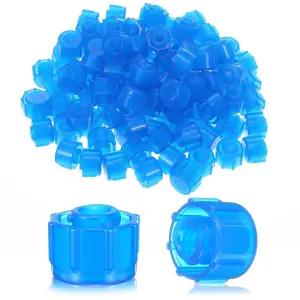 주사기 캡 100개 잠금 및 슬립 주사기용 이지 그립 팁 튜브 실험실 용품 공급용 니들 루어 없음