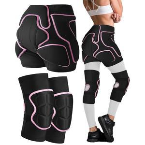 여성용 충격 저항성 엉덩이 패딩 반바지와 스노보드, 스키, 스케이트, 야외 겨울 스포츠용 무릎 패드 3종 세트 Eurzom