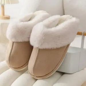 여성 따뜻한 방한 실내화 방한 겨울 겨울 실내 푹신한 스타일 발편한 슬 방한 털슬리