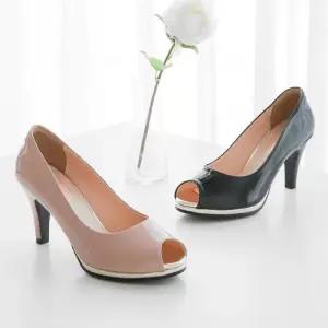미들힐 샌들 토오픈 펌프스힐 여성신발 정장구두