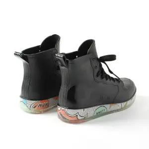 미끄럼방지 레인부츠 하이탑 블랙 245mm 방수 운동화