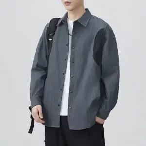 슬램덩크 남성용 빈티지 캐주얼 봄가을 셔츠 솔리드 야상 HO3