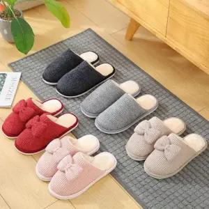 실내화 리본 슬리퍼 편안한 사무실 여름용 폭신한 부드러운 슬리퍼