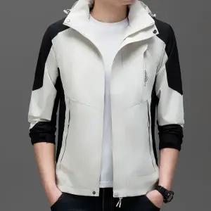 슬램덩크 남성용 캐주얼 등산복 야상 후드 트렌드 바람막이 상의 점퍼 봄가을 HO3