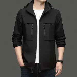 슬램덩크 남자 캐주얼 상의 등산복 바람막이 점퍼 후드 야상 트렌드 봄가을 배색 HO3