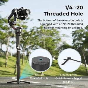 호환 DJI RS 4/RS 4 Pro 3 미니 미니용 안정기용 SmallRig 확장 폴 6kg 4378의 적재 용량