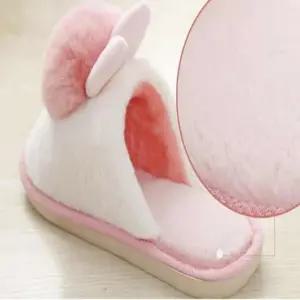 여성 슬리퍼 거실겨울실내화 용 핑크 겨울 화 사무실털실내화 겨울용 신발 실내화 실