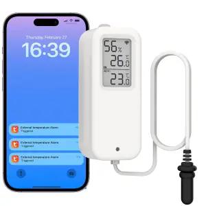 데이텍 냉동실 온도계와 알람 2in1 WiFi 온도 센서(앱 및 이메일 알림 포함) 냉장고 어항 애완동물 케이지