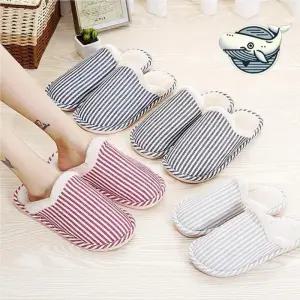 실내 털 스트라이프 실내 따뜻한 겨울 거실화 슬리퍼 화 털 겨울 기모 털슬리퍼