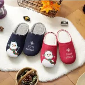 용품 커플 크리스마스 눈사람 슬리퍼 연말선물 신발 크리스마스 겨울 슬리퍼