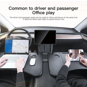 호환 테슬라 모델 3/Y2017-2025용 트레이 테이블 접이식 자동차 스티어링 휠 핸들 보드 노트북 데스크 마운