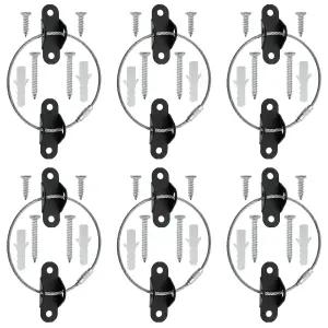 LUORNG 팁 방지 가구 스트랩(6팩) 안전 앵커 드레싱용 내진 스트랩 벽 키트 장착 블랙