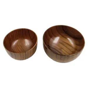 일식집 아카시아 일식 밥공기 원목 일본 그릇 국그릇 세트 나무 우드 식기 산조목