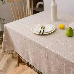 이시아르 브라운 테이블보 식탁보 덮개 140cmx90cm