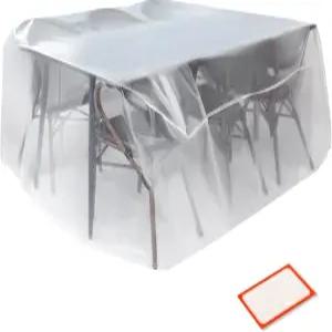 야외 가구를 위한 수납 표준 파티오 테이블 및 의자 커버 - 직사각형 가구 방수 재사용 가능한 튼튼한