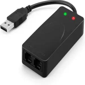 AGPtek 외장 USB 2.0 3 in 1 데이터 음성 다이얼업 모뎀 56K V.92 V.90 CX93010 WIN7 RJ11 케이블이 있는