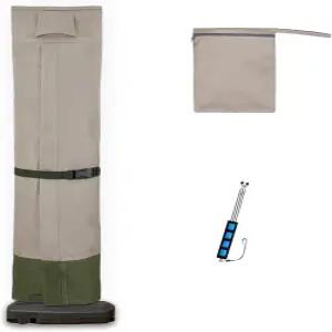 9-13피트 우산용 라흐미 파티오 캔틸레버 우산 커버 600D 방수 UV 및 페이드 방지 지퍼 막대가 있는