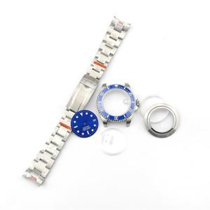 호환 40mm 시계 케이스 사파이어 크리스탈 28.5mm 페이스 126710 세트 SUB GMT 액세서리 (NH35/NH34 무브먼