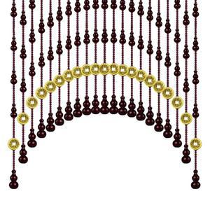 복숭아 나무 조롱박 A타입 21호 빨간색 호리병오행돈 구슬커튼 풍수 무속용품 구슬 가리개