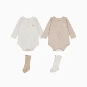 [롯데백화점]에뜨와 마론바디수트양말 SET  07T117907/출산,신생아 백일선물,봄 바디수트,말띠