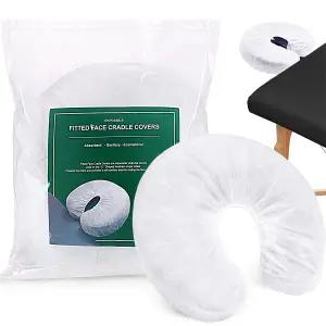노버라이프 100PCS 일회용 피팅 페이스 크래들 커버 부직포 울트라 소프트 마사지 테이블 및 의자