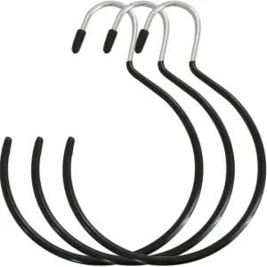 XGNG 3PCS 블랙 논슬립 벨트 랙 타이 걸이 후크 옷장 액세서리 스카프 링 행거 정리함 탱크 탑 파시나