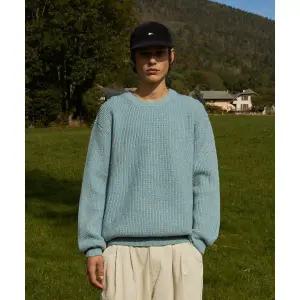 플루크 FLUKE 오버핏 볼륨 에센셜 하찌 니트 블루 FNT100 1636140