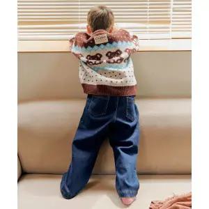 매장정품 COCOMOCO 허그 베어 자카드 니트_쇼콜라