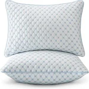 밀레 퀸 사이즈 침대 베개 메모리 폼 쿨링 세트 2개 장식용 던지기 소파 및 거실용 조절 가능한 프리미엄