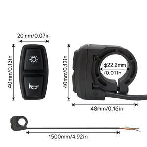 전기 자전거 스쿠터 라이트 스위치  램프   바이크 오토바이 버튼은 방향 지시등 2 IN 1 DK226을 제어할 수