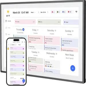 디지털 캘린더 스마트 WiFi 전자 코어 차트 가족 일정을 위한 IPS 터치스크린 HD 디스플레이 어디서나 즉시
