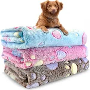 개 담요 세척 가능 3팩 30인치 x 20인치 상자 침대용 퍼지 소프트 애완동물 매트 던지기 커버