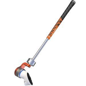 메타 퀘스트 3/3S용 Y14S 20.5인치 골프 클럽 부착물, 알루미늄 원피스 빌드 조절 가능한 무게 VR 핸들 액세서리, 리얼 그립, 90도 유지 추적(무게 - 주황색)