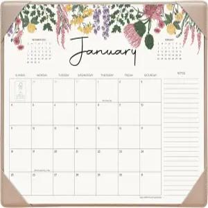 2026년 1월부터 2027년 6월까지 책상 매트 패드 달력 15 x 12 홈 오피스 및 학교용 이지 플래닝 살구색